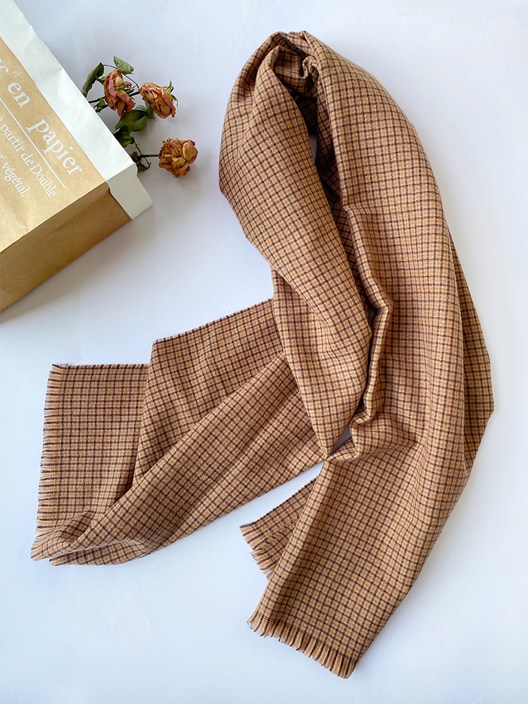 Écharpe à carreaux en cachemire unisexe, Hijab chaud, Mujer, Bufandas, châle rond, vintage, décontracté, femmes, hommes, hiver