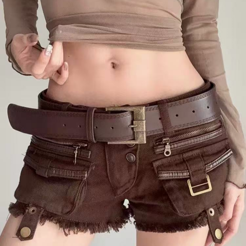 Ceinture large pour femmes, nouveau style, ceinture à la mode et polyvalente, ceinture accessoire de niche, ceinture de taille Maillard marron rétro, 2025