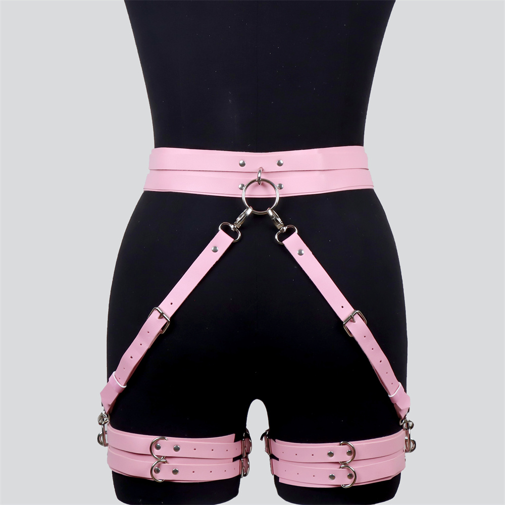 Harnais de jarretelles en cuir pour femmes, Lingerie gothique, ceinture de Bondage BDSM, bas, bretelles, jambes, cuisses, jouet pour adultes de 18 ans et plus