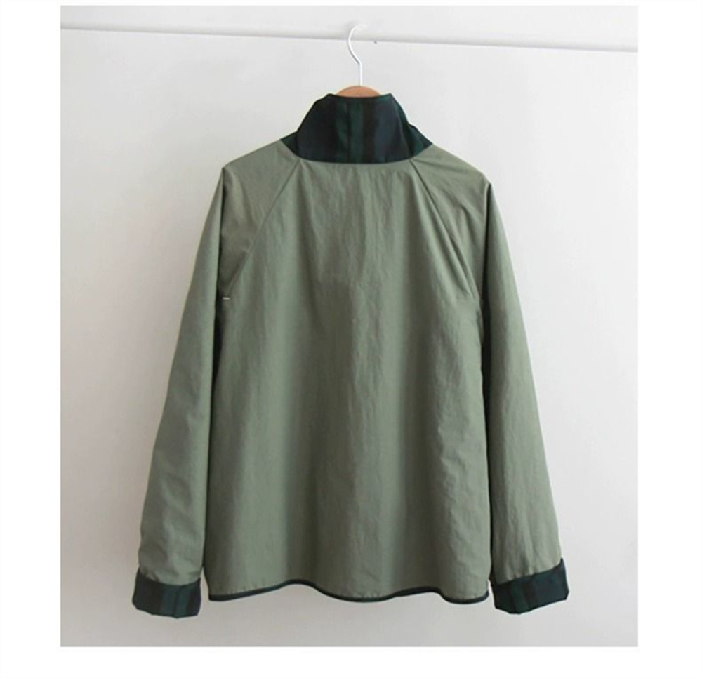 Veste femme nouvelle mode Double face porter Joker veste à carreaux femme printemps et automne nouvelle veste ample Trench court