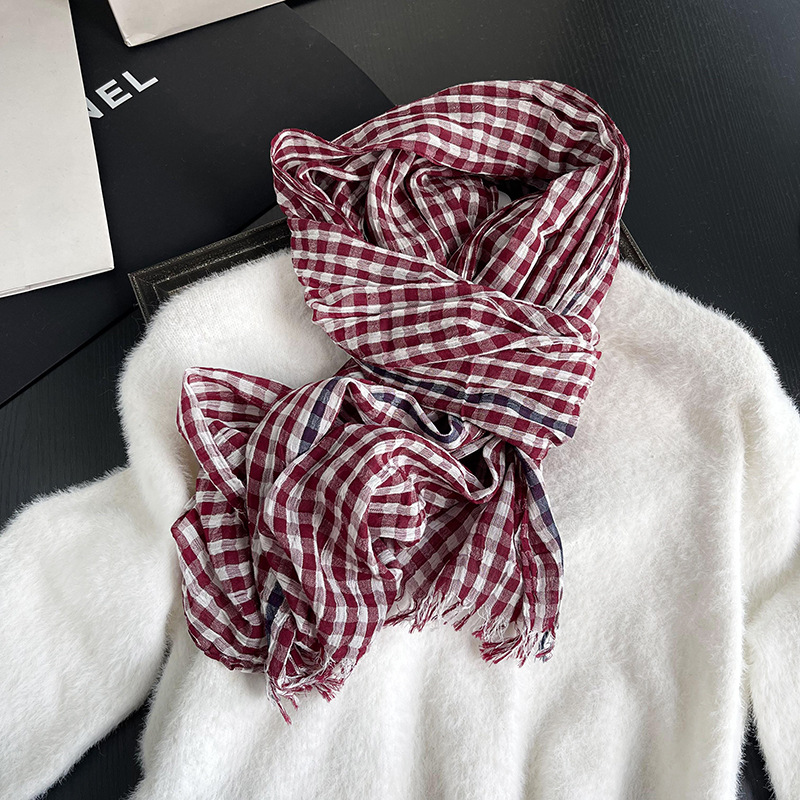 Écharpe de luxe en coton et lin pour femme, Foulard chaud d'automne, Pashmina, doux, Bufanda, silencieux