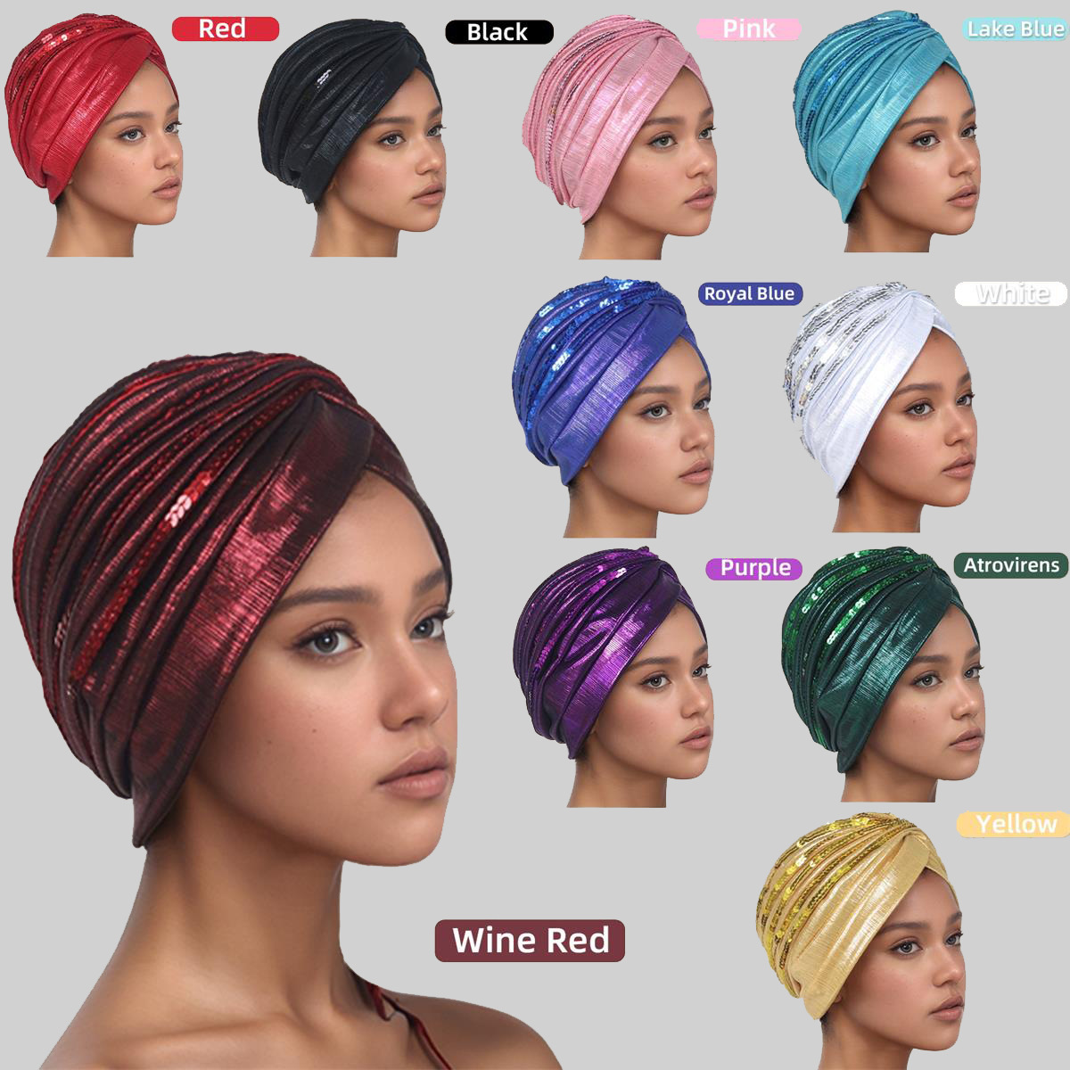 Femmes bandeau musulman foulard casquette inde chapeau prêt Hijab Bonnet Turbante Mujer été respirant paillettes Turban casquette