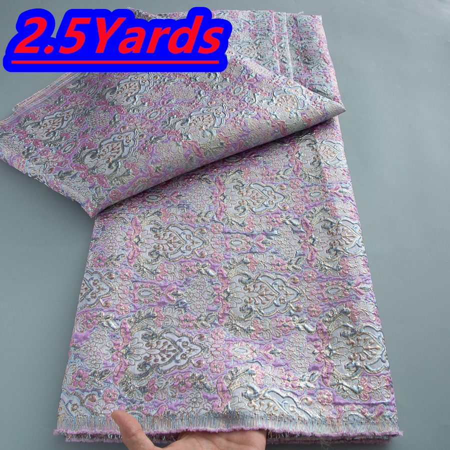 Soldes Exceptionnelles : Tissu en Dentelle Brocart Nigérian 2,5 Yards, Tulle de Haute Qualité, Dentelle Organza Française 2026, Tissu Africain pour Robe Femme