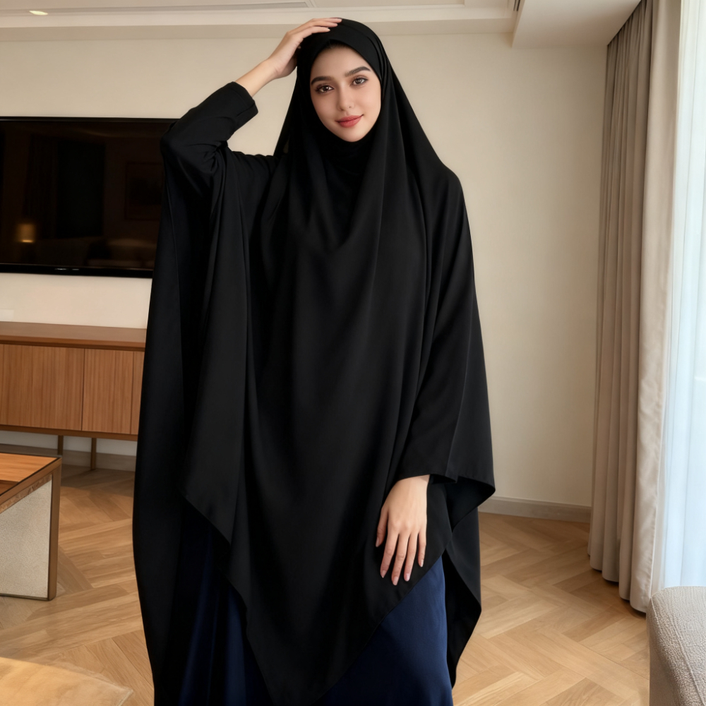 Eid à capuche musulman longue Khimar femmes Hijab Maxi robe vêtement de prière Djellaba Jilbab Abaya Ramadan robe islamique Niqab Burka Jubah