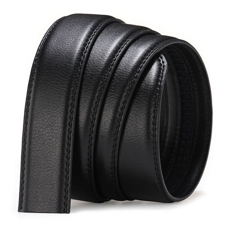 Ceinture pour homme de 3,4 cm de large, avec boucle automatique, corps de ceinture sans tête de boucle, style business décontracté, peut être coupée, ceinture de rechange