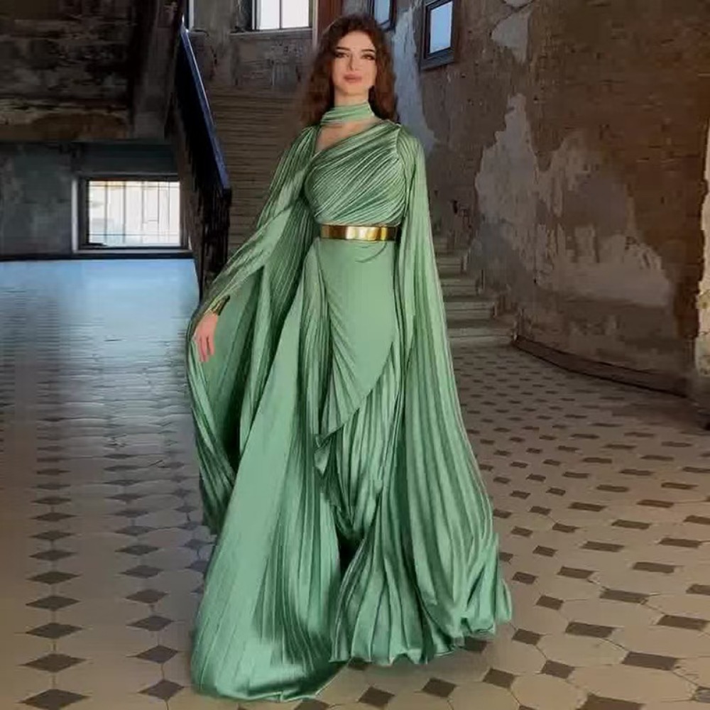 Robe musulmane Abaya femmes robes de soirée plis irréguliers Jalabiya caftan robes arabe longue Robe Ramadan maroc dubaï Abayas