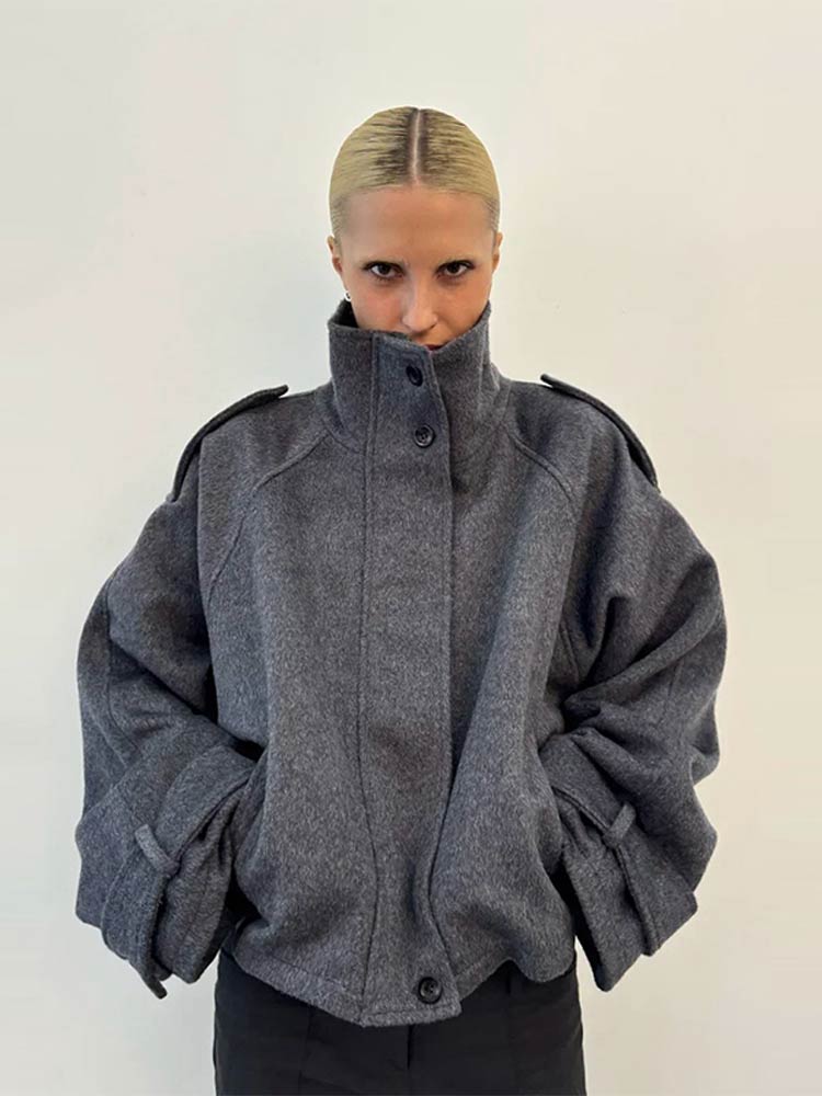 Veste en fourrure pour femme, manteau à col rabattu, manches longues, simple boutonnage, décontracté, ample, vêtements d'extérieur, collection automne-hiver 2025
