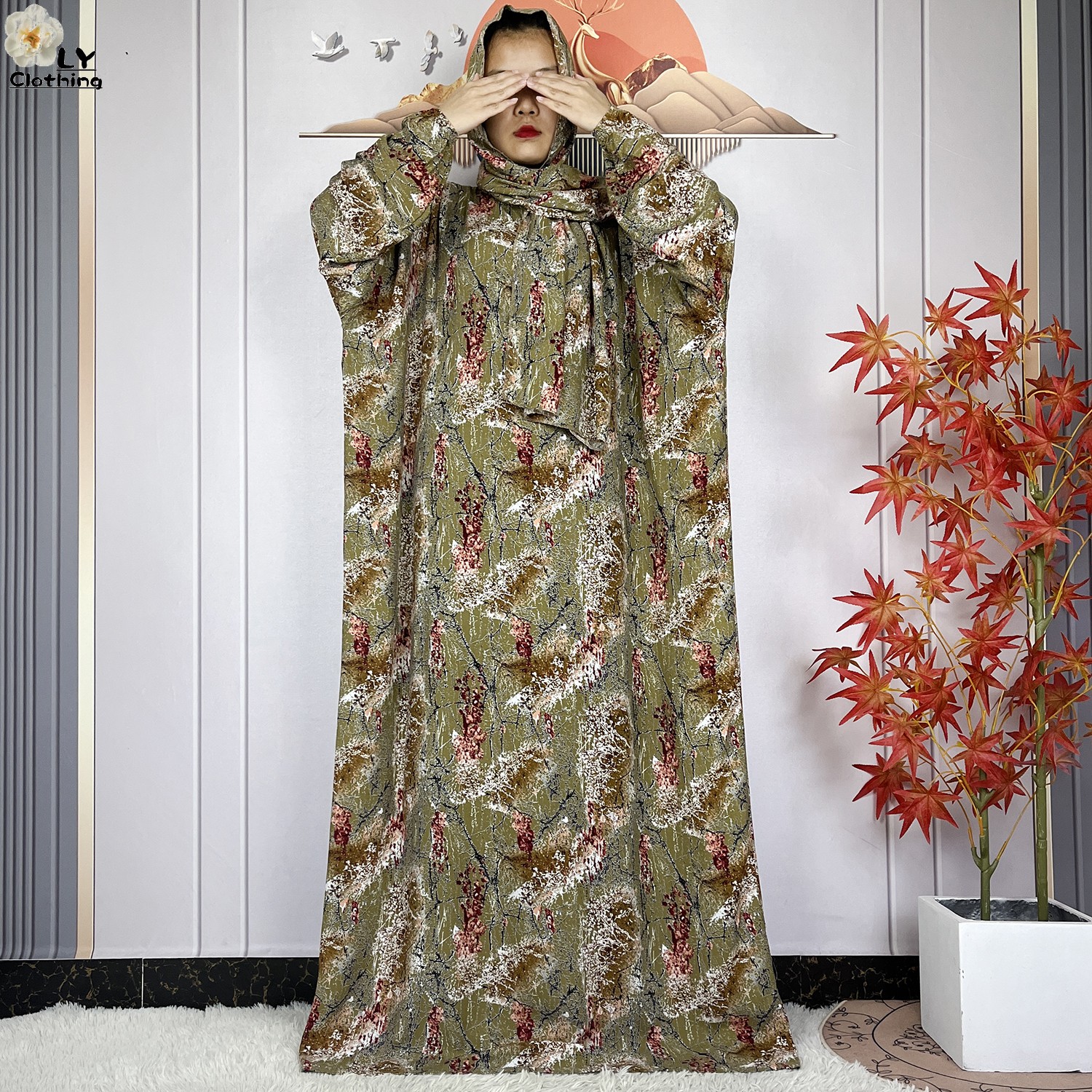 Nouveau vêtement de prière musulman du Ramadan Abayas de dame dubaï turquie moyen-orient Femme Robe Abaya africain coton vêtements islamiques en vrac