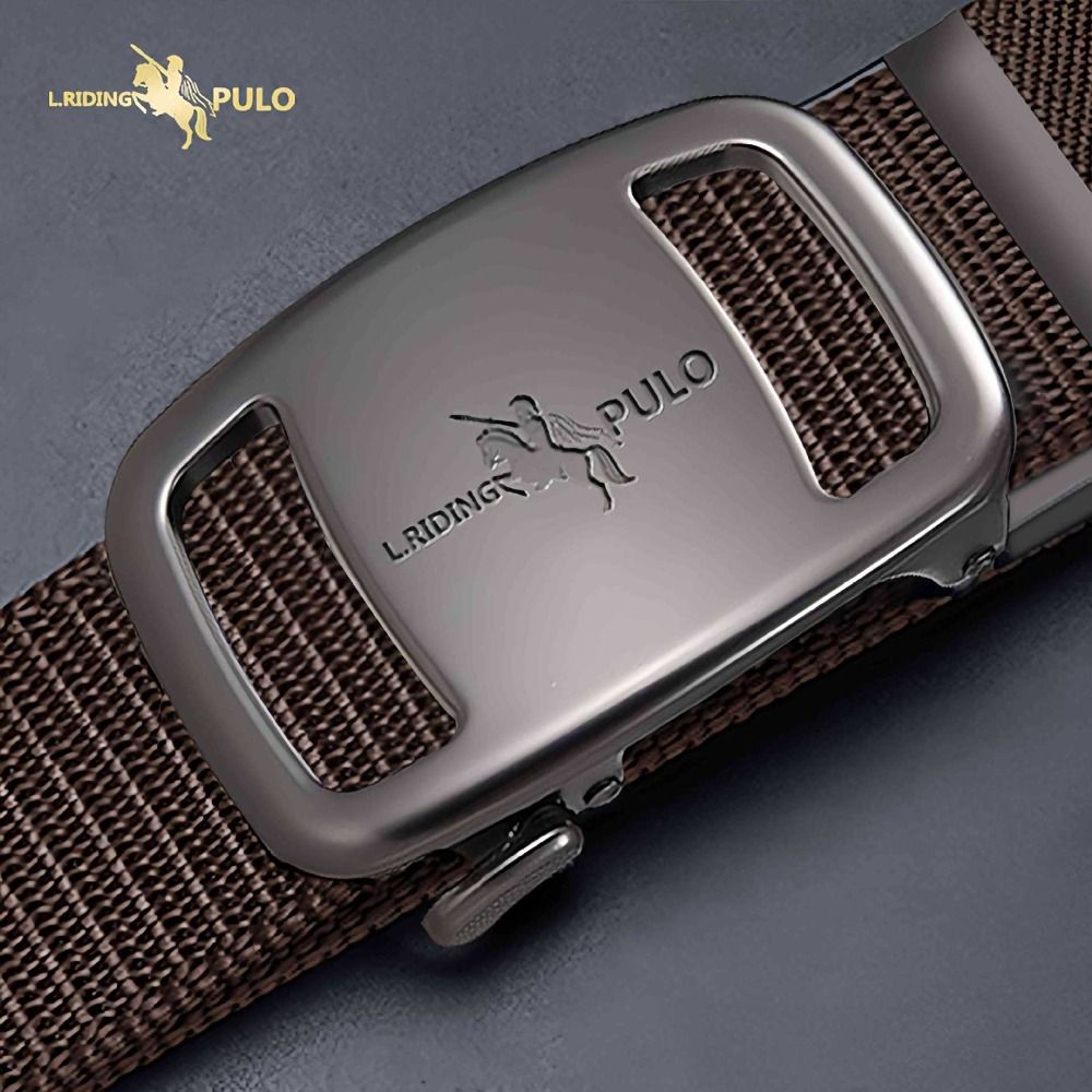 Ceinture en nylon tressé de luxe pour homme, style simple et décontracté, avec boucle automatique