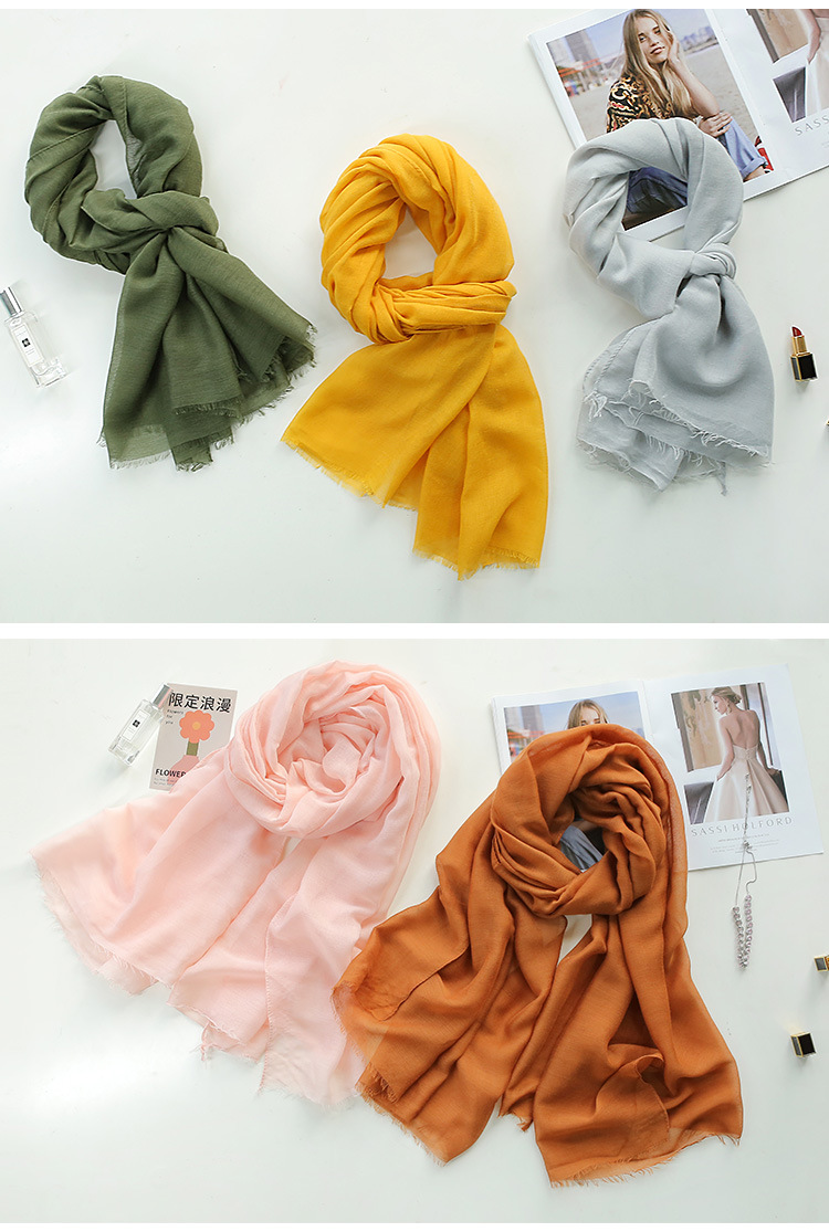 Écharpe de Styliste en Coton et Lin, Hijab, Pashmina, Châles de Tête pour Femme, 36 Couleurs, 180x90cm
