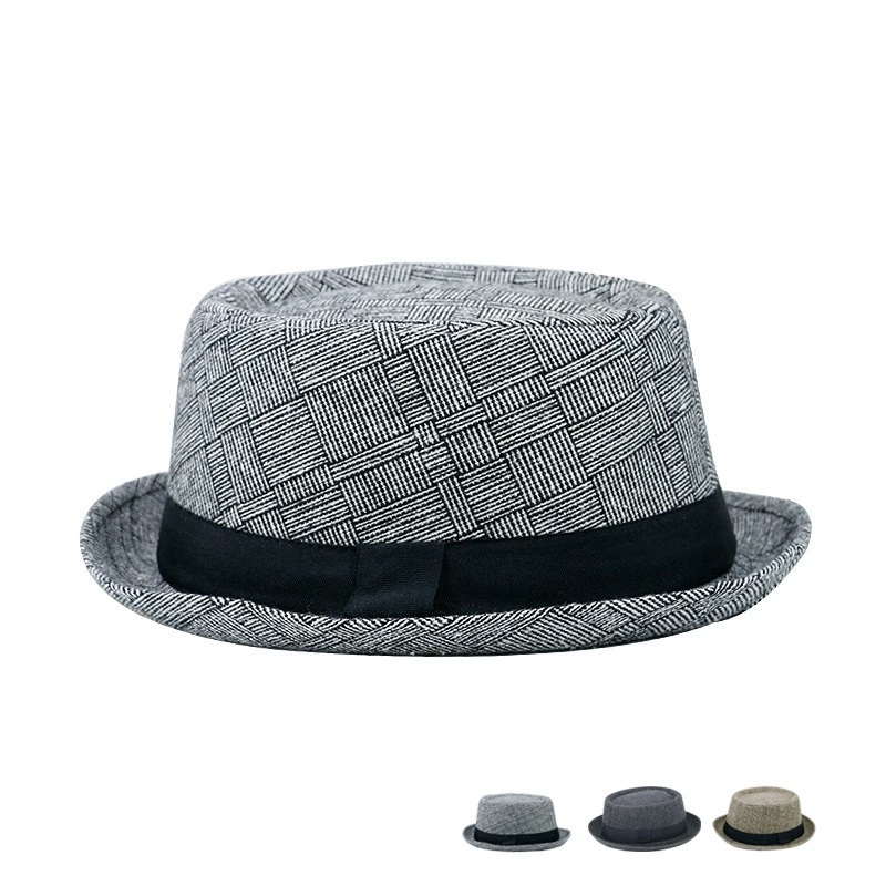Nouveaux chapeaux d'automne et d'hiver pour hommes, chapeaux jazz rétro britanniques, petits chapeaux à calotte ronde, chapeaux classiques à carreaux pour femmes, style gentleman