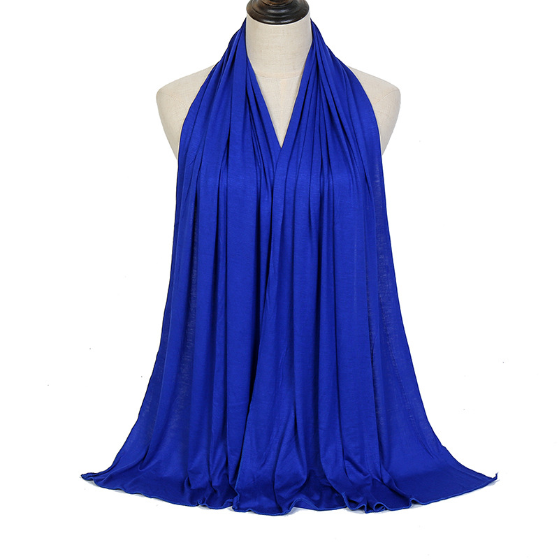 20 couleurs plaine Jersey Hijab casquettes écharpe coton Polyester enveloppement élasticité châles Foulard Long doux musulman bandeau Snood 170*60Cm
