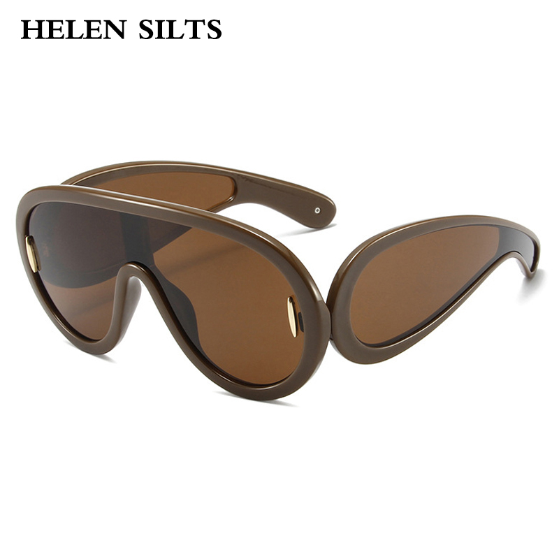 Lunettes de soleil pilote surdimensionnées pour femmes et hommes, marque de luxe populaire de styliste, Vintage, Punk, grande monture, UV400