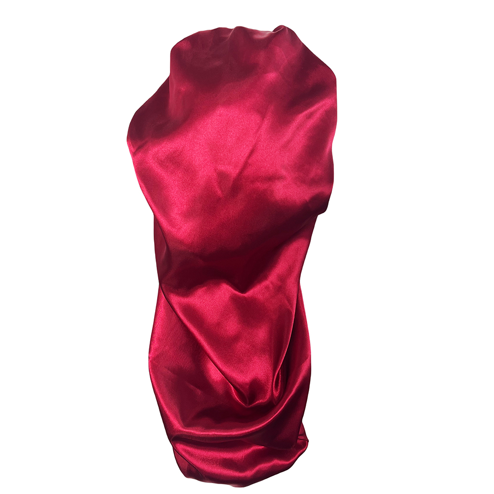 Ensemble bonnet long et bandeau en satin élastique, bonnet soyeux pour dormir, bandeau élastique large, enveloppement de sauna