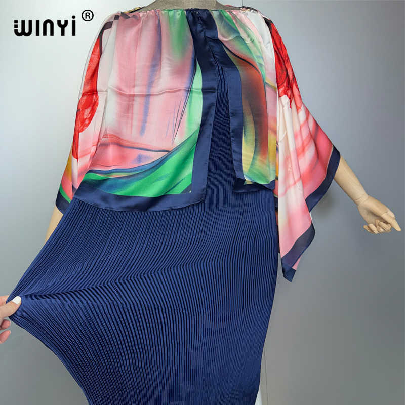 WINYI Robe plissée élastique ajustée, paréo de plage, kaftan tendance, abaya de luxe Dubaï, robes de soirée, abaya pour femme musulmane