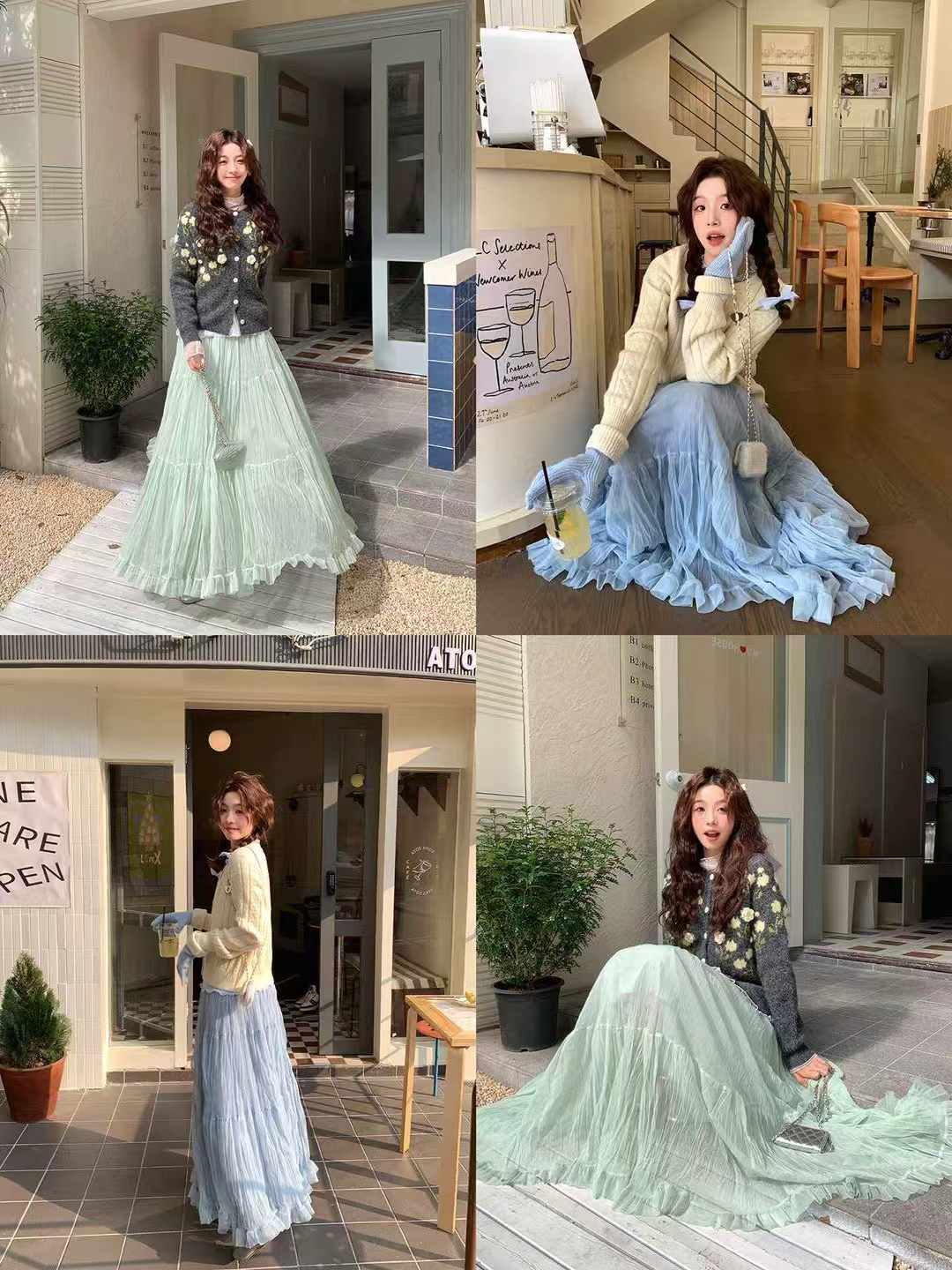 Jupe plissée élégante pour femme avec taille élastique, coupe ajustée, longueur longue, style A, tendance mode printemps 2026
