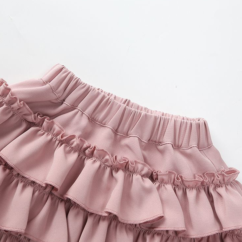 Mini jupes de gâteau d'été pour enfants/adultes, jupes bouffantes plissées à taille élastique, jupe de danse de Style Preppy doux pour filles, hauteur 90 à 160