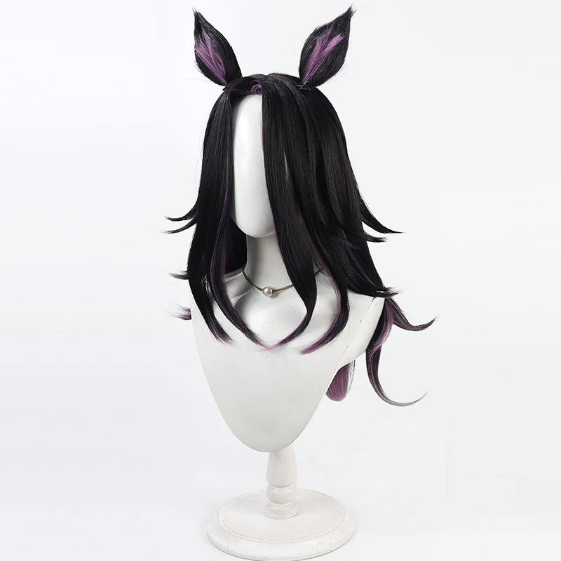 Umamusume – jolie perruque de Cosplay Derby Fenomeno, queues d'oreille, accessoires de Costume de fête d'halloween, cheveux synthétiques résistants à la chaleur pour femmes