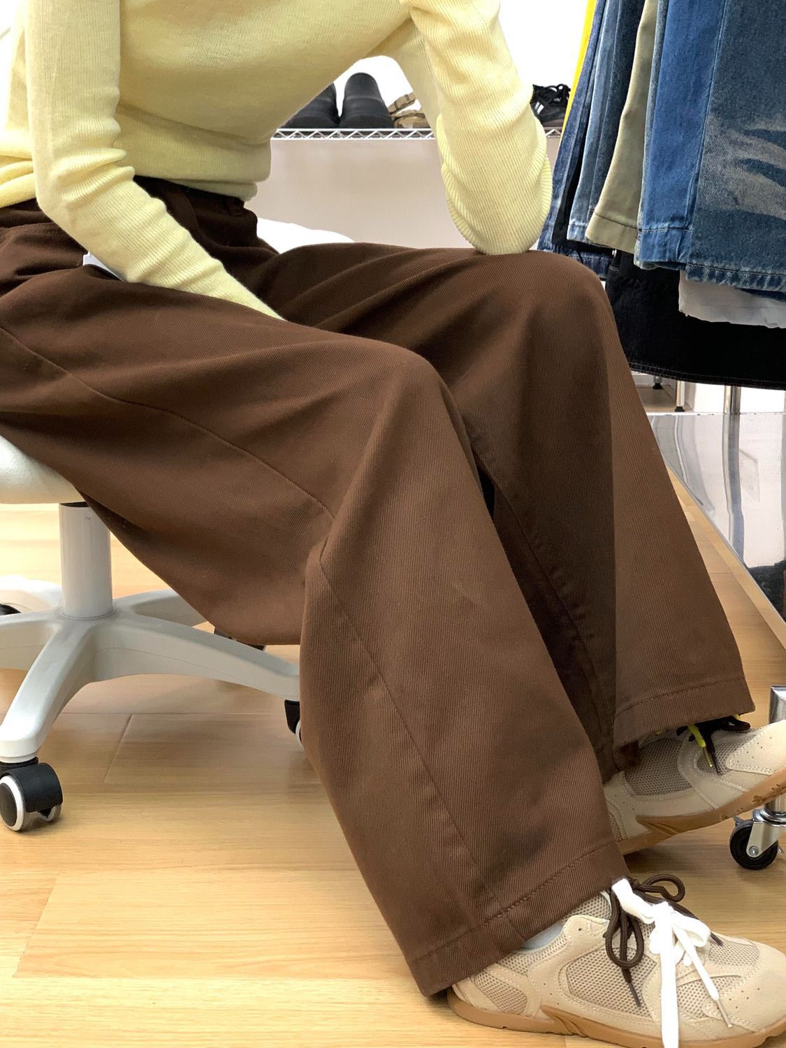 Jean taille haute Vintage américain élégant pour femmes, pantalon en Denim polyvalent, drapé confortable, longueur au sol, nouvelle collection