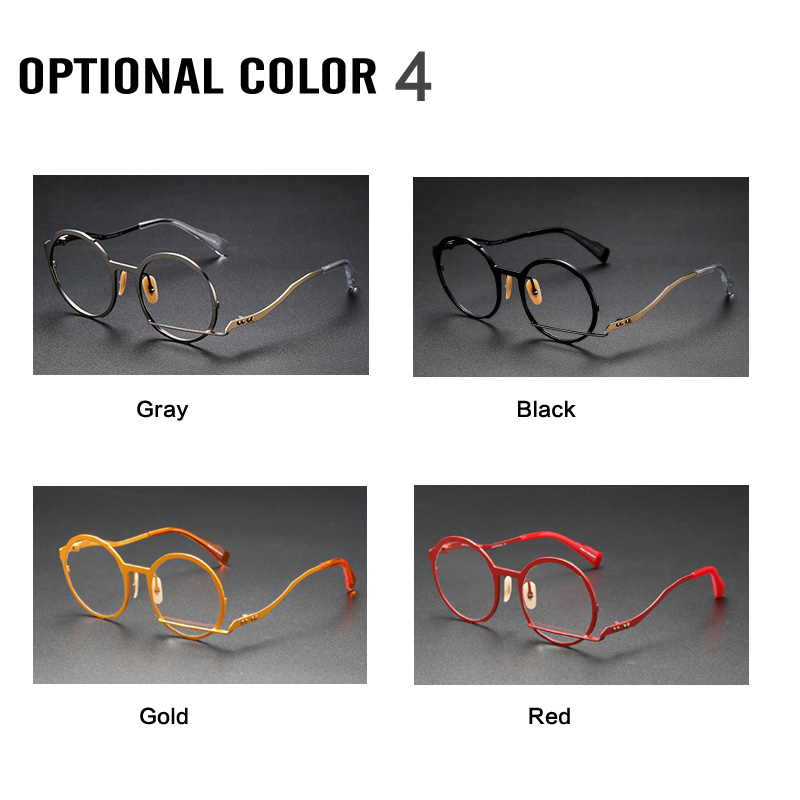 Lunettes de lecture en acétate de métal pour femmes, lunettes optiques myopes, lunettes de fête rondes, lunettes de mode, marque de luxe, 2024