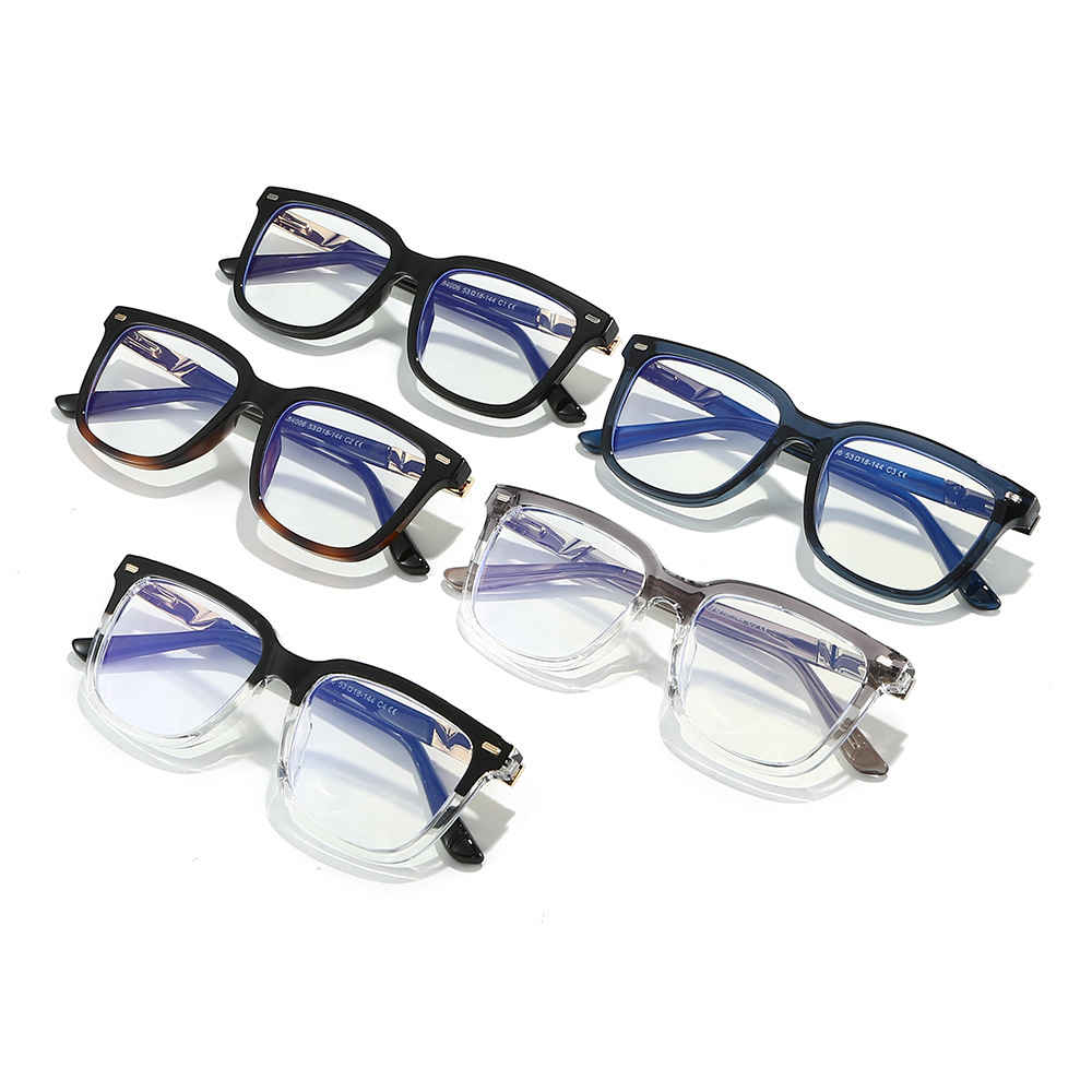 Lunettes de lecture carrées noires pour hommes, marque de styliste, Anti lumière bleue, montures transparentes, sur Prescription, à la mode, 2025