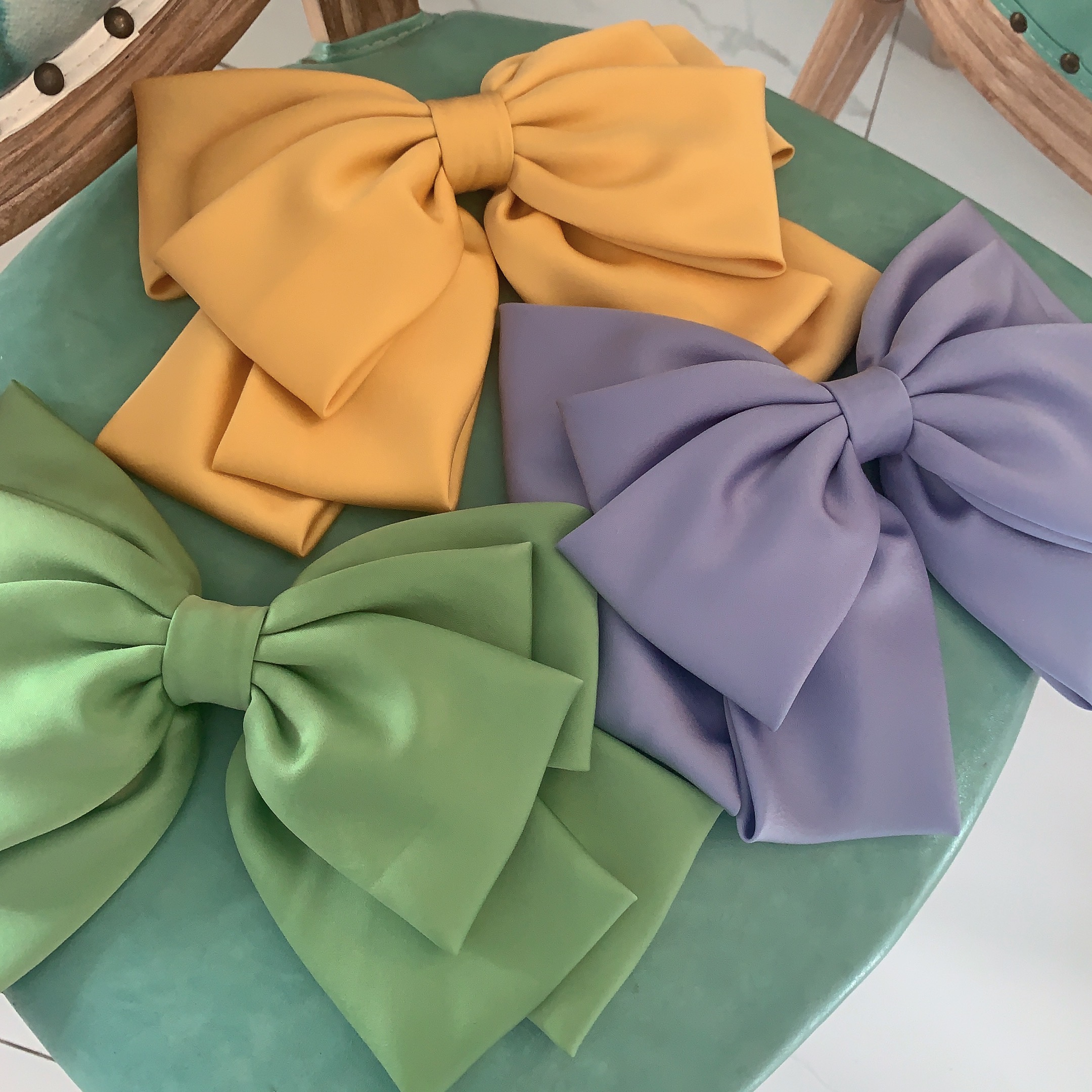 Épingle à cheveux à nœud de haute qualité pour femmes, couvre-chef populaire, pince à cheveux fixe en Satin, grande coiffure rétro, pince queue de cheval, accessoires pour cheveux
