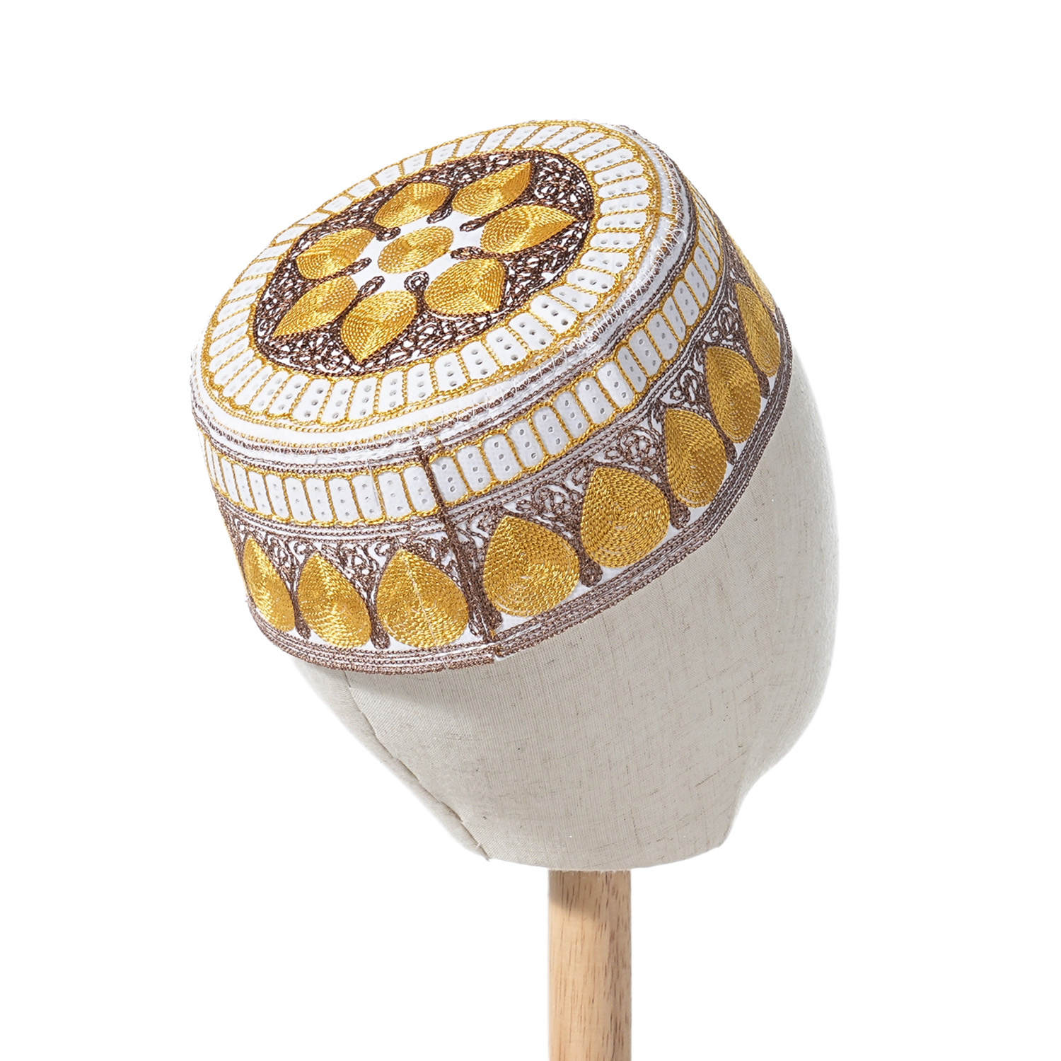 Nouveaux hommes musulmans casquette de prière chapeau coton broderie loisirs arabie saoudite chapeau islamique casquette hommes foulard Topkippot Turban casquette saoudienne