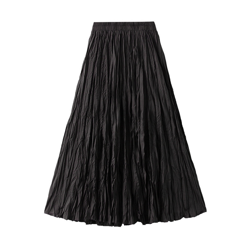 Jupe plissée demi-corps pour femmes, jupe longue trapèze, mode coréenne, élégante, décontractée, luxe, printemps, été, 2026