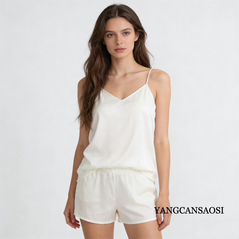 Soutien-gorge en satin élastique 93 % soie de mûrier naturelle pour femme, col en V, bretelles fines, bonnets triangulaires ultra-fins, bretelles dos élégantes