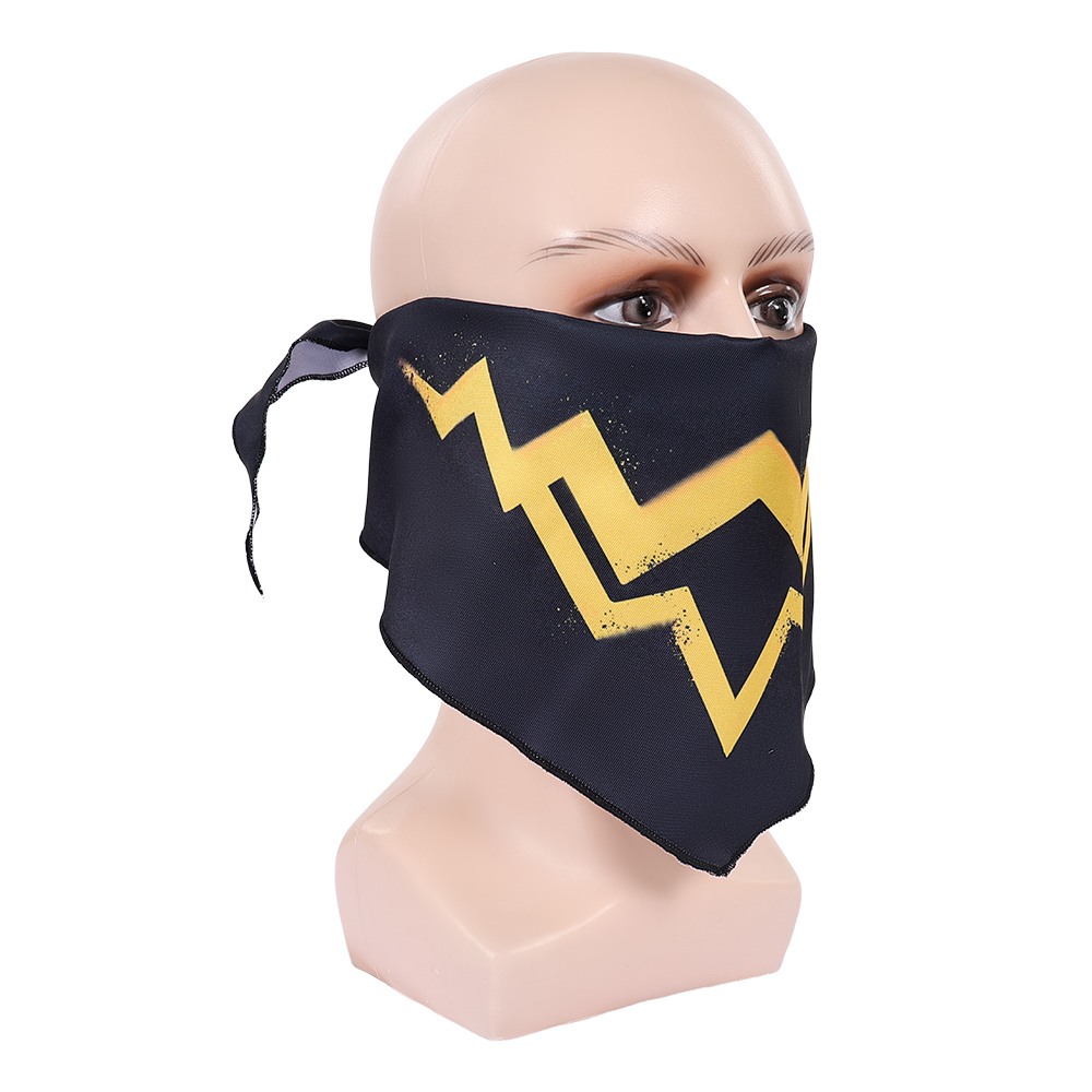 Accessoires de costume de Bowser, écharpe et masque imprimés noir et jaune, accessoires de film d'animation pour hommes adultes, Halloween, carnaval