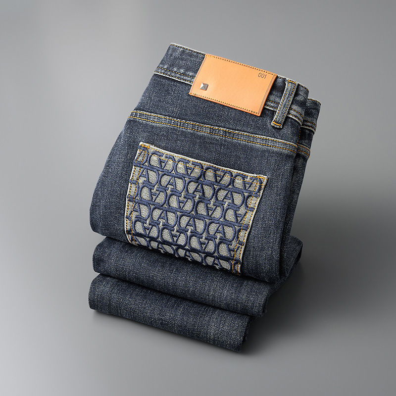 Jean de Luxe observateur pour Homme, Polyvalent, Haut de Gamme, Décontracté, Abordable, Mode Slim, Fjm, Nouvelle Collection Printemps Automne 2024