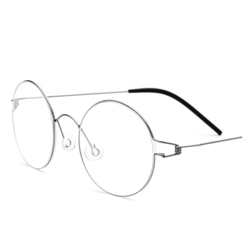 Danemark marque Reproduction β titane alliage cadre sans vis conception femmes hommes lunettes rondes ovale millionnaire lunettes de coréen