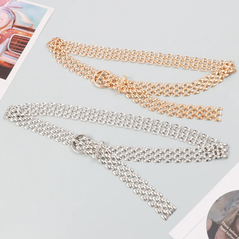 Ceintures pour femmes de luxe mode Cool or argent taille chaîne nouvelle tendance ceinture décoration costume jean jupe ceinture Banquet Punk