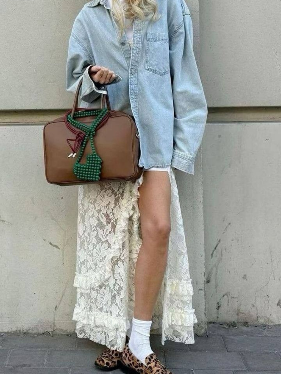 Mode coréenne dentelle mince Camis robes femmes col en V sans manches taille haute robe fendue femme couches Fairycore Grunge robe d'été