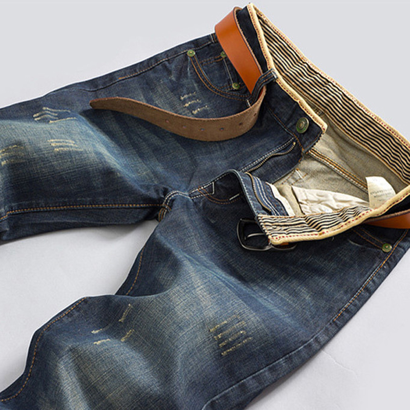 2025 Jeans décontractés hommes d'affaires jean droit pantalon en Denim extensible pantalon coupe ajustée classique Cowboys jeune homme jean
