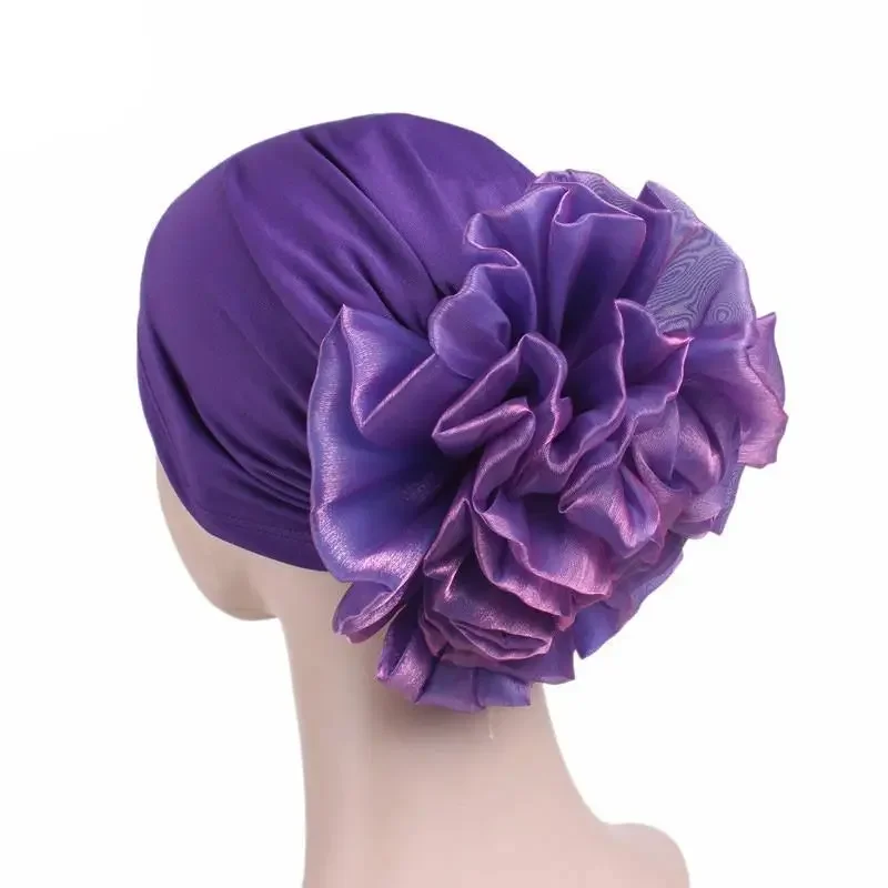 Turban musulman à fleurs pour femmes, bonnet islamique, bandanas élastiques, bonnet de chimio, perte de cheveux, chapeau de prière, nouvelle mode