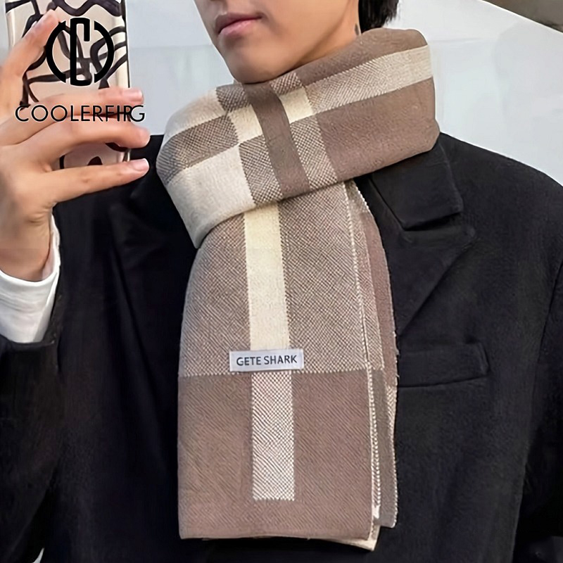 Hiver hommes écharpe garder au chaud écharpe décontracté marque de mode Designers tricot foulard Patchwork copie cachemire écharpe châle Wrap AC2228