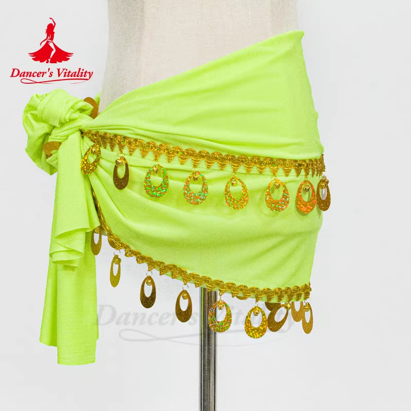 Costume de danse du ventre pour femmes, vêtements de pratique orientale, ceinture de pièces d'or, écharpe de hanche pour filles