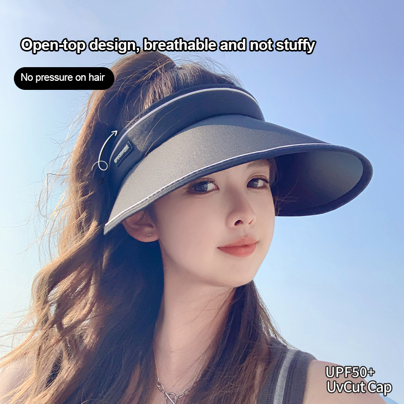 Casquette Pare-Soleil Femme Anti-UV pour le Shopping, le Cyclisme, la Plage, la Randonnée, le Parc – Large Bord Pliable, Effet Amincissant, Visière Ouverte