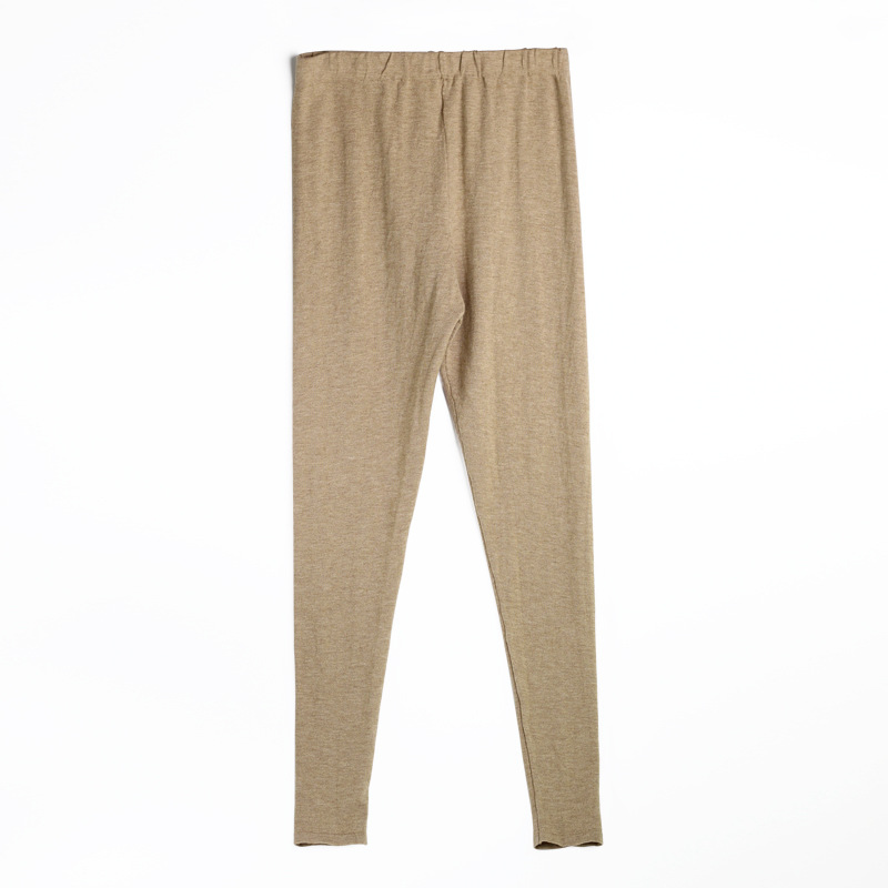 Leggings pour femmes 80% soie 15% cachemire 5% élasthanne Leggings slim unis Pantalons de base longueur entière Automne Hiver 2025 Nouveau Noir Gris