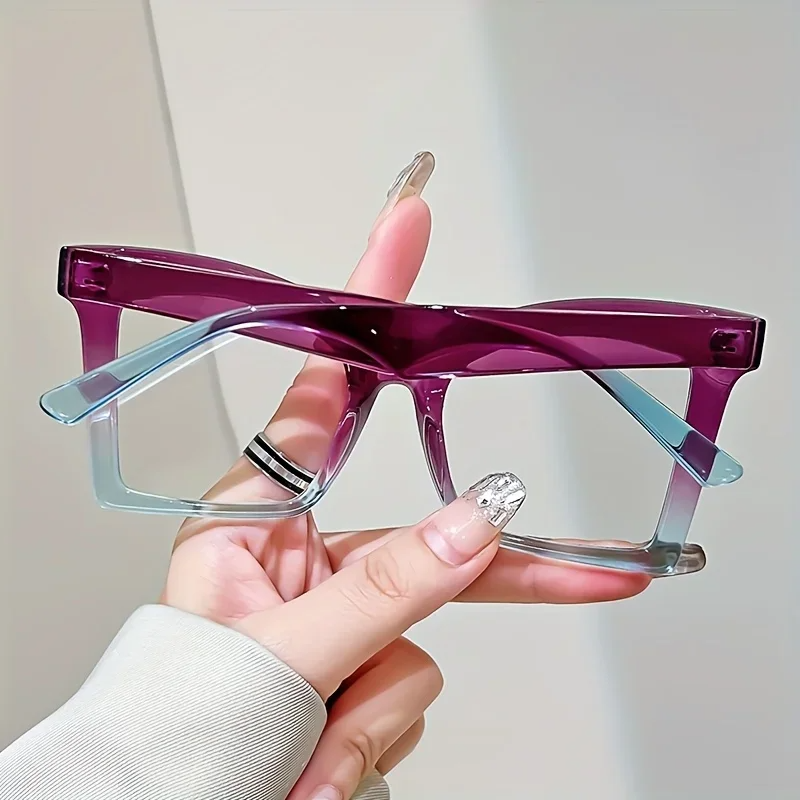 Lunettes de lecture de style nouveau pour femmes, monture surdimensionnée carrée, verres correcteurs bloquant la lumière bleue, lunettes presbyopes