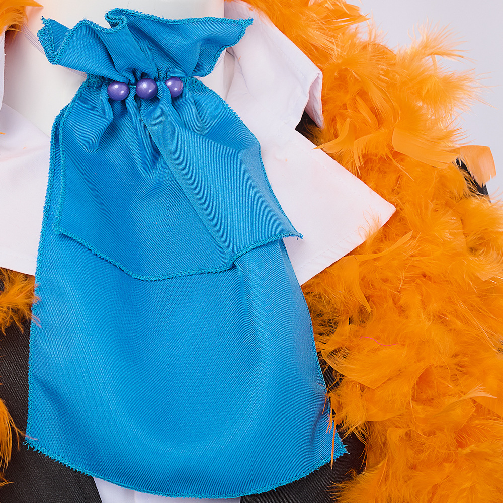 Costumes de Cosplay Anime Soul Emperor Brook, uniforme noir, costume écharpe Orange, pantalon, tenue de jeu de rôle, fête de carnaval d'halloween pour hommes