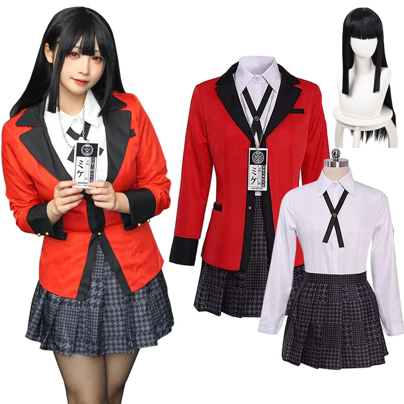 Costume de Cosplay Anime Kakegurui Jabami Yumeko, Costume d'halloween Sayaka, joueur compulsif, uniforme JK pour écolières japonaises, Halloween Cos