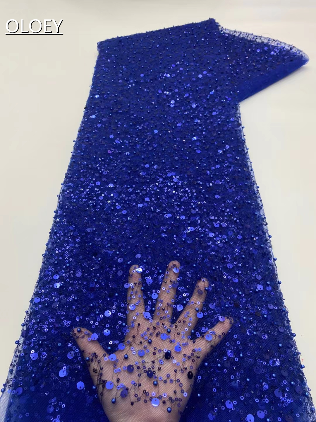 Tissu de dentelle africaine élégante brodée de perles et de sequins nigériens pour mariage et fête 2026 XZX3266