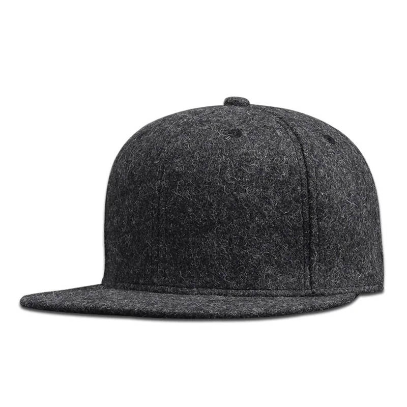 Casquette de Baseball ajustée pour hommes, grande taille, Hip Hop, chapeau en laine, dos fermé, grande taille, casquette à rabat en feutre, 56cm 58cm 60cm 62cm 64cm