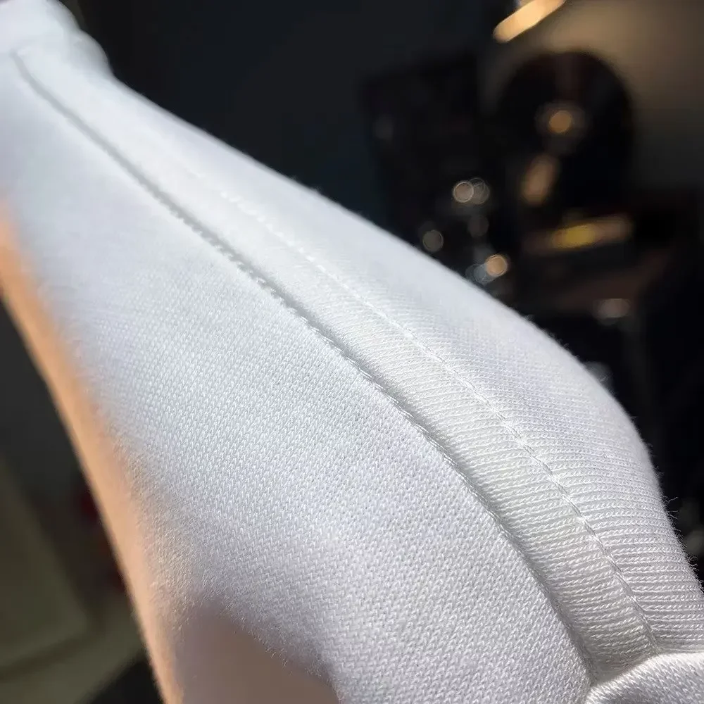 Nouveau Sweat-shirt d'hiver en coton pour homme, imprimé coréen, chaud, à manches longues, T-shirt streetwear blanc col rond de haute qualité, vêtements pour homme