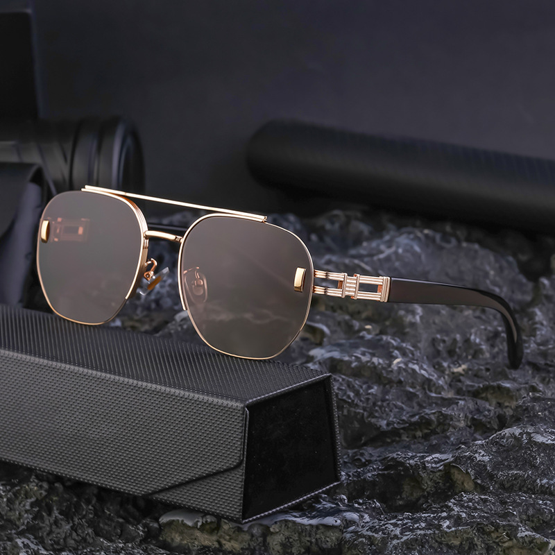 Lunettes de soleil à monture carrée vintage pour hommes et femmes, lunettes à la mode européennes et américaines, lunettes haut de gamme, UV400, nouveau, 2024