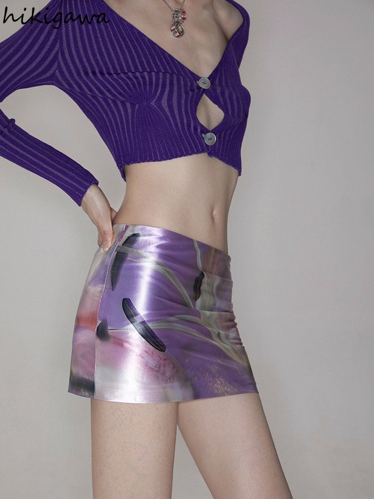 Jupe moulante pour femmes Floral coupe ajustée Jupe mode coréenne Sexy Saia 2025 Faldas Mujer De Moda tempérament été Mini jupes