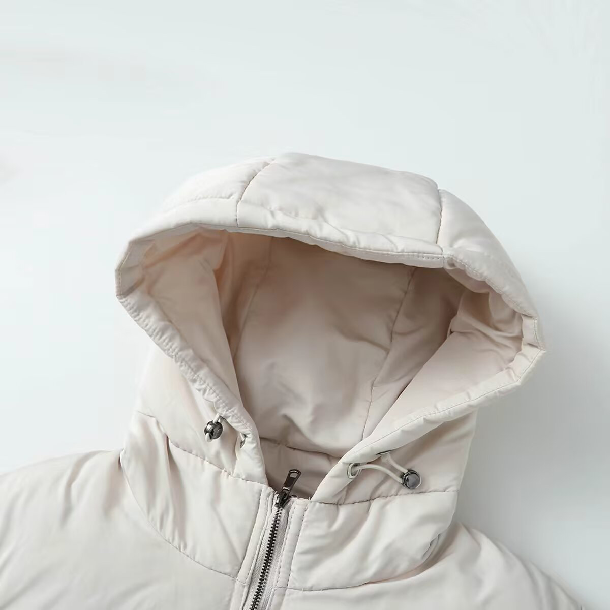 Vêtements pour femmes de commerce extérieur de style européen et américain, nouvelle veste d'épissure de chapeau légère et polyvalente à la mode 2025