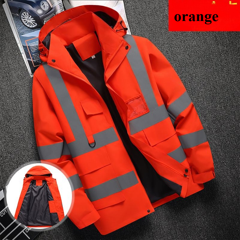 Veste de travail pour hommes, vêtements de construction, vêtements de travail en plein air, coupe-vent, bande réfléchissante imperméable